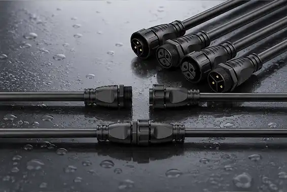 What IP ratings are typical for M25 overmolded waterproof connectors?